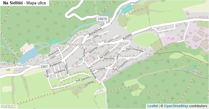 Na Sídlišti - mapa ulice