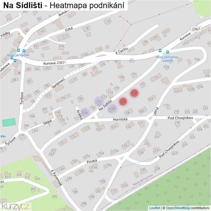 Mapa Na Sídlišti - Firmy v ulici.