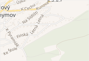 Pod Chvojinkou v obci Nový Jáchymov - mapa ulice
