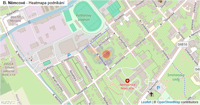 B. Němcové - mapa podnikání