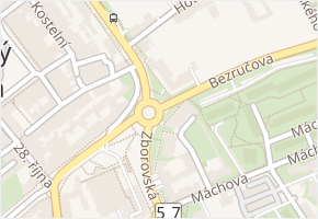 Bezručova v obci Nový Jičín - mapa ulice
