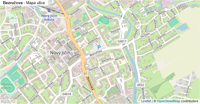 Bezručova - mapa ulice