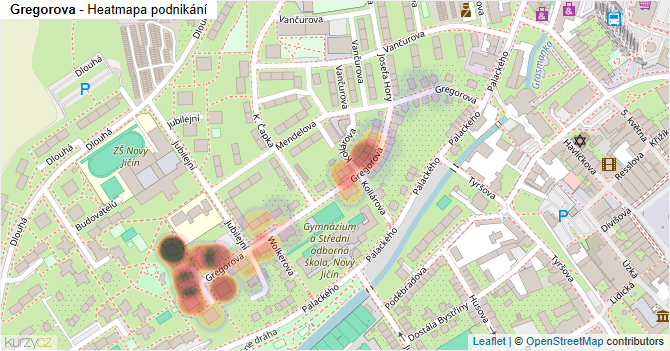 Gregorova - mapa podnikání
