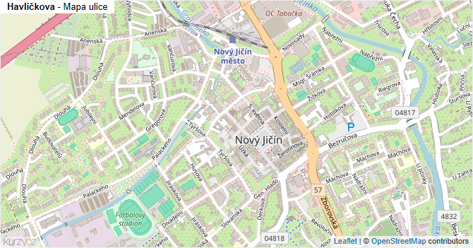 Havlíčkova - mapa ulice