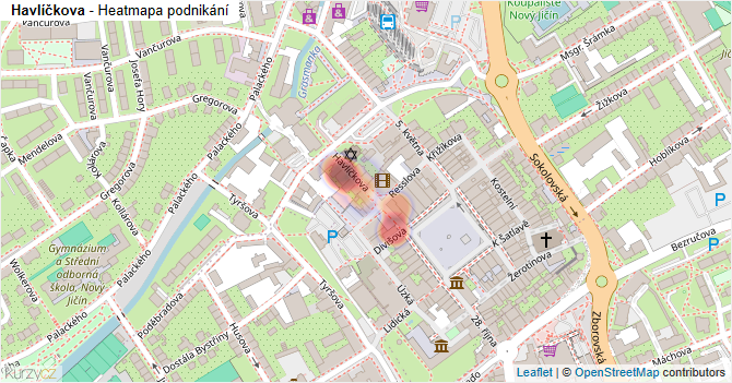 Havlíčkova - mapa podnikání