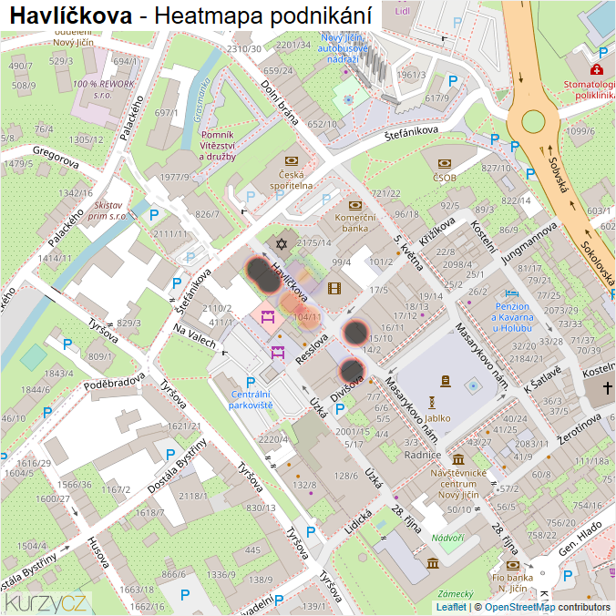 Mapa Havlíčkova - Firmy v ulici.