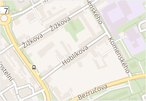 Hoblíkova v obci Nový Jičín - mapa ulice