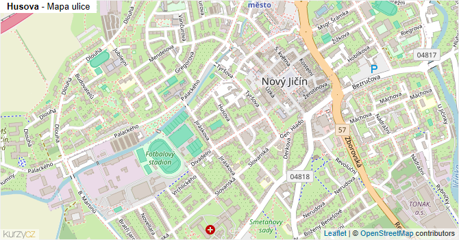 Husova - mapa ulice