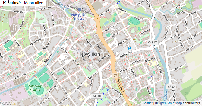 K Šatlavě - mapa ulice