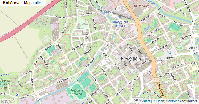Kollárova - mapa ulice
