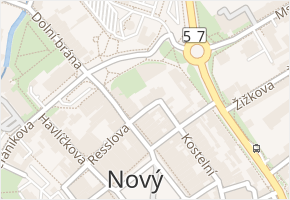Křižíkova v obci Nový Jičín - mapa ulice