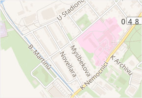 Myslbekova v obci Nový Jičín - mapa ulice