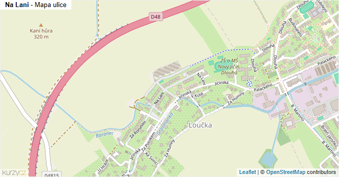 Na Lani - mapa ulice