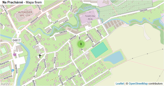 Na Prachárně - mapa firem