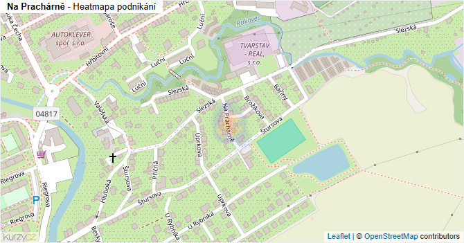 Na Prachárně - mapa podnikání