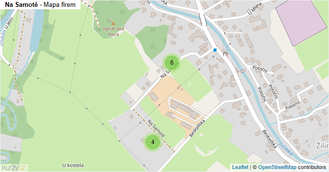 Na Samotě - mapa firem