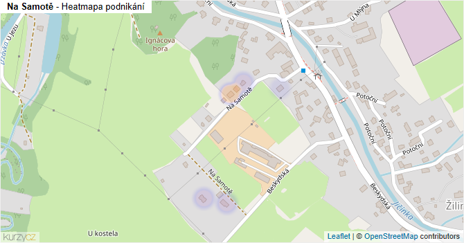 Na Samotě - mapa podnikání