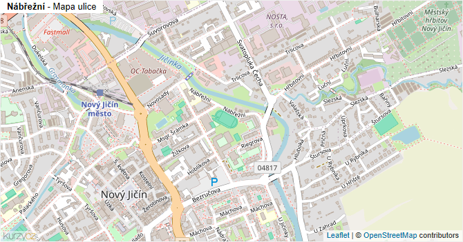 Nábřežní - mapa ulice