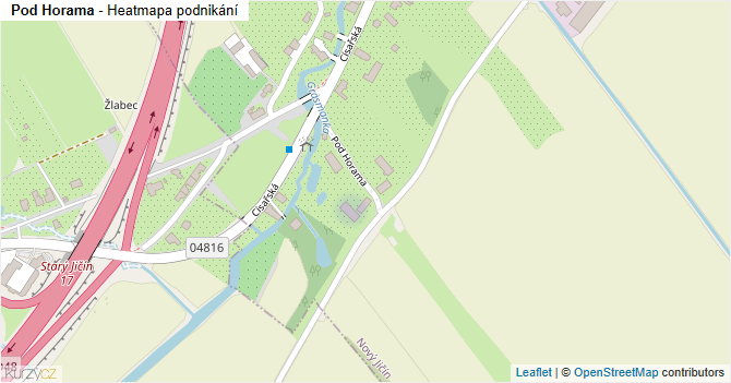 Pod Horama - mapa podnikání