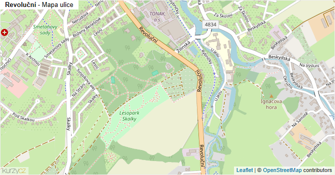 Revoluční - mapa ulice