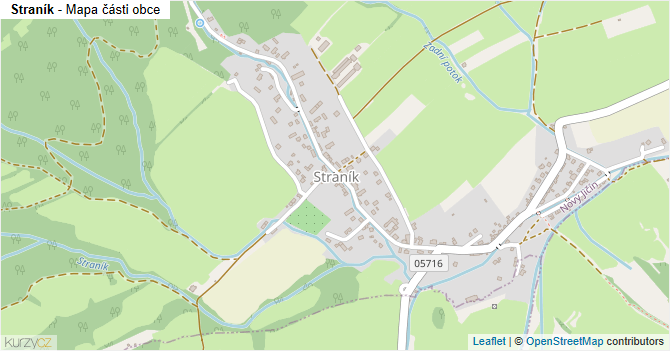 Straník - mapa části obce