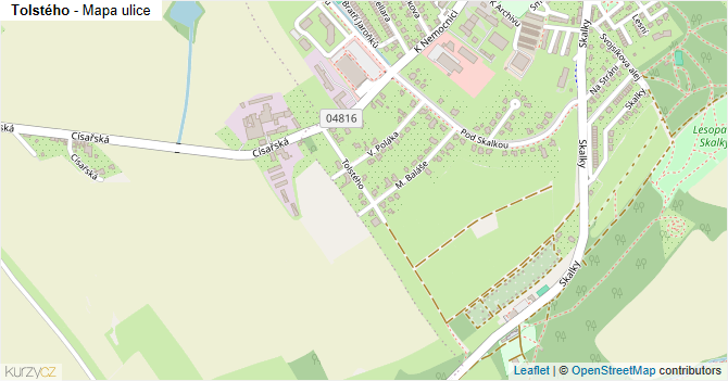 Tolstého - mapa ulice