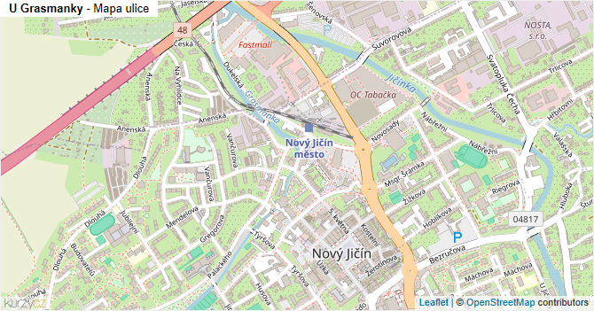 U Grasmanky - mapa ulice