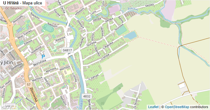 U Hřiště - mapa ulice