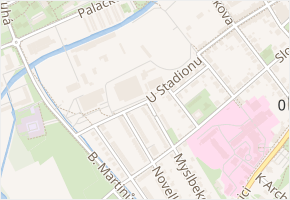 U Stadionu v obci Nový Jičín - mapa ulice