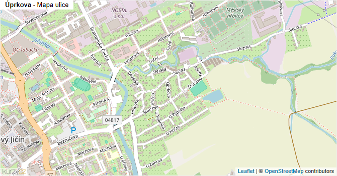 Úprkova - mapa ulice