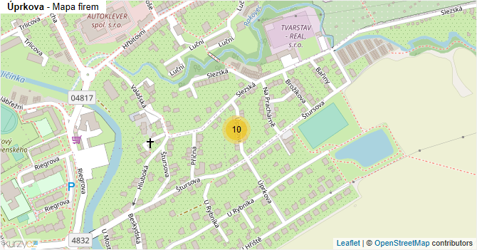 Úprkova - mapa firem