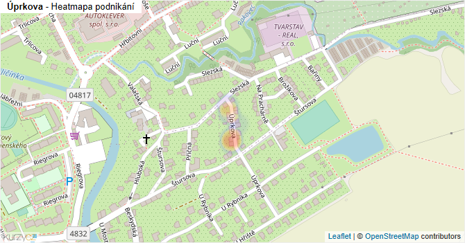 Úprkova - mapa podnikání