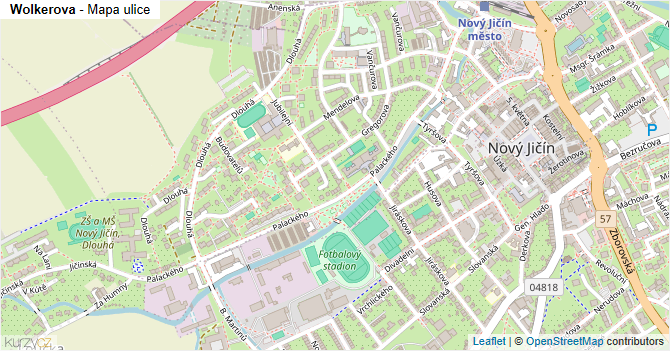 Wolkerova - mapa ulice