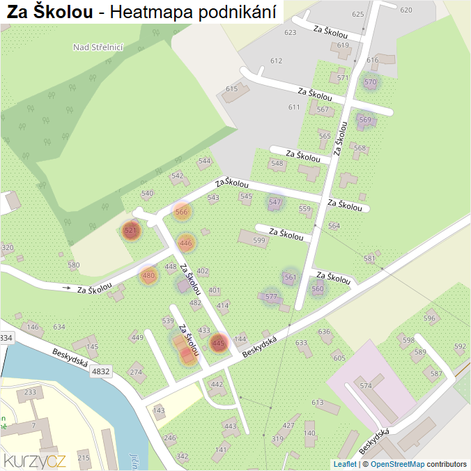 Mapa Za Školou - Firmy v ulici.