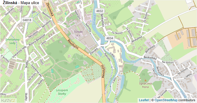 Žilinská - mapa ulice