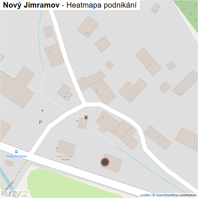 Mapa Nový Jimramov - Firmy v obci.
