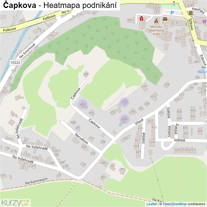 Mapa Čapkova - Firmy v ulici.