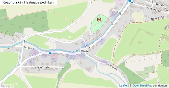 Kozohorská - mapa podnikání
