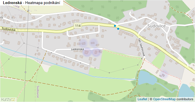 Ledrenská - mapa podnikání