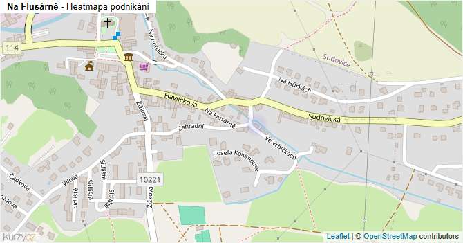 Na Flusárně - mapa podnikání