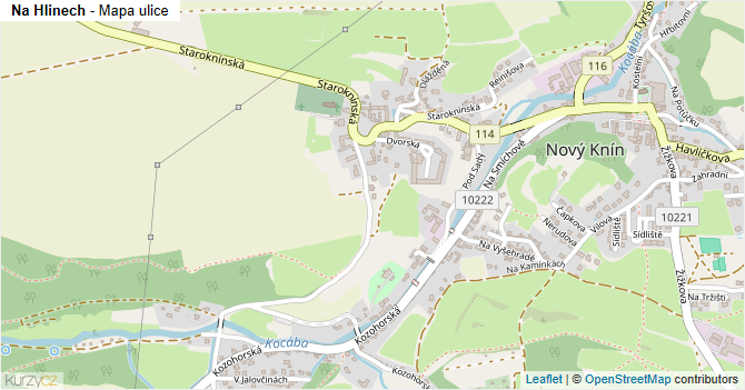 Na Hlinech - mapa ulice
