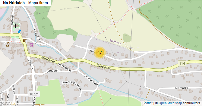 Na Hůrkách - mapa firem
