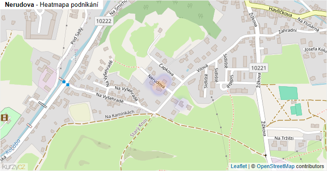 Nerudova - mapa podnikání