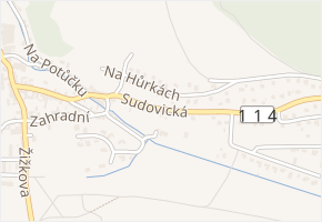 Sudovická v obci Nový Knín - mapa ulice
