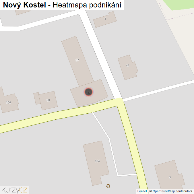 Mapa Nový Kostel - Firmy v obci.