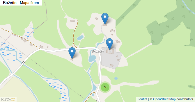 Božetín - mapa firem