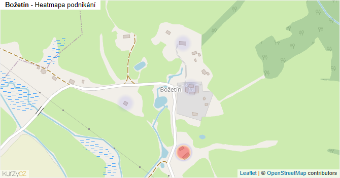 Božetín - mapa podnikání