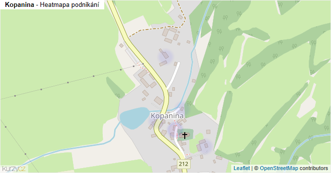 Kopanina - mapa podnikání