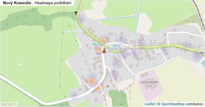 Nový Kramolín - mapa podnikání