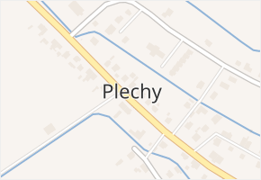 Plechy v obci Nový Malín - mapa části obce